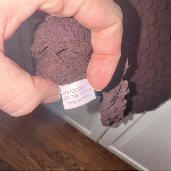 Vintage brown short-sleeve popcorn bubble crinkle shirt - o/s - Picture 11 of 12